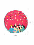 Fusia Round Printed Shape Cushion for Kids