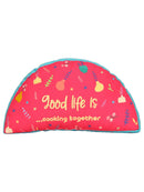 Green Semi Round Printed Shape Cushion for Kids