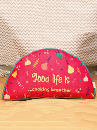 Green Semi Round Printed Shape Cushion for Kids