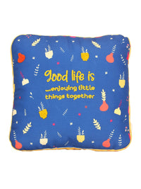 Green Square Printed Shape Cushion for Kids