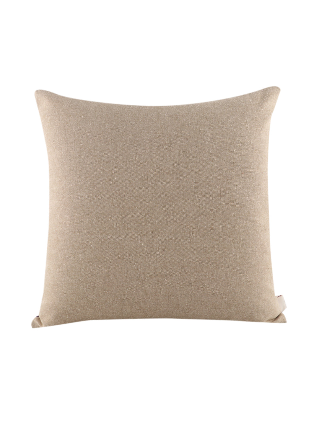 Reversible Floral Printed Embroidered Cushion Cover 16 Inch X 16 Inch - Pack of 1