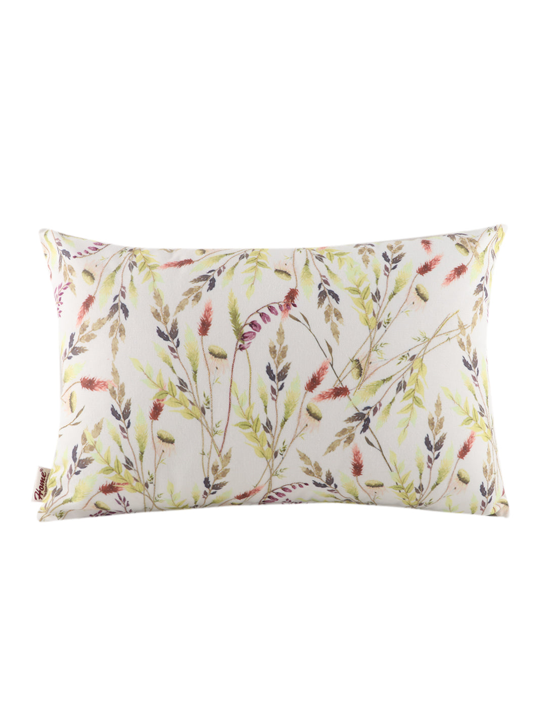 Printed and Embroidered Floral 12x18 Inch Cushion Cover - Pack of 1