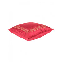 Ruby Red Velvet 16x16 Inch Embroidered Cushion Cover