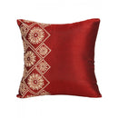 Regal Maroon Elegance 16x16 Inch Embroidered Cushion Cover