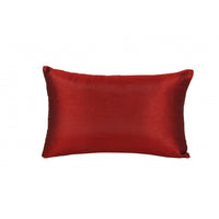 Elegant Festive Maroon Embroidered Cushion Cover 12x18 Inches