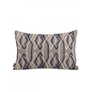 Chambray Elegance 12x18 Inch Cushion Cover Adorned with Aari Embroidery