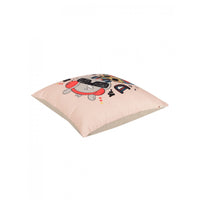 Light Peach Music Theme Cushion Cover 16x16 Inch
