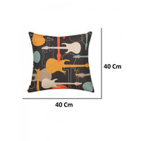 Melodic Elegance: 16x16 Inch Guitar-Printed Cushion Cover