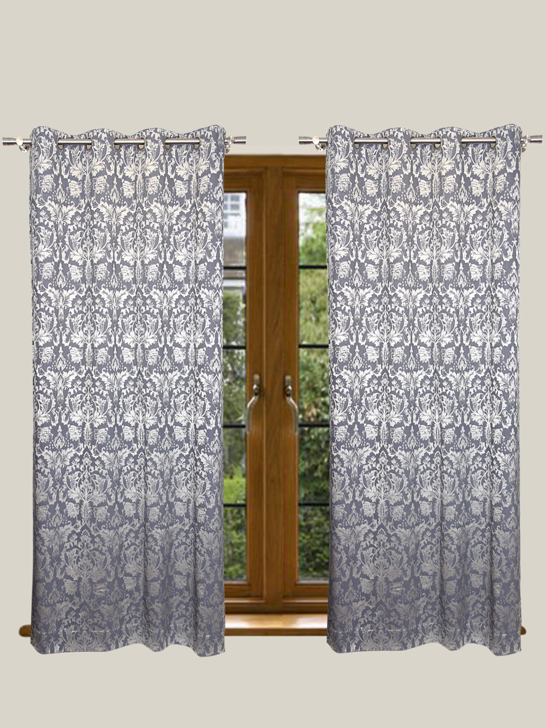 Cotton Jacquard Fiore Damask Curtain