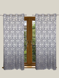 Cotton Jacquard Fiore Damask Curtain