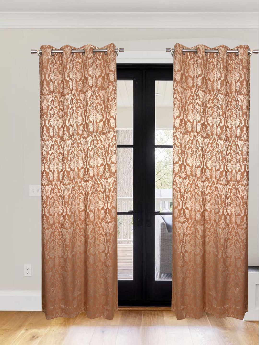 Cotton Jacquard Fiore Damask Curtain