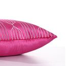 Fuchsia Fusion Cord Embroidery 16x16 Inches Cushion Cover