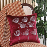Petal Bliss Abstract Dandelion Design with Piping 16x16 Inch Cushion Cover