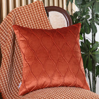 Rustic Luxe Embossed Diamond Pattern 16x16 Inch Cushion Cover - Pack of 2