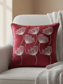Petal Bliss Abstract Dandelion Design with Piping 16x16 Inch Cushion Cover - Pack of 2
