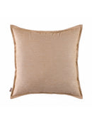 Plane Flenge Cotton Cushion Covers Brown Set of 2