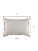 Plane Flenge Cotton Cushion Covers Grey Set of 2