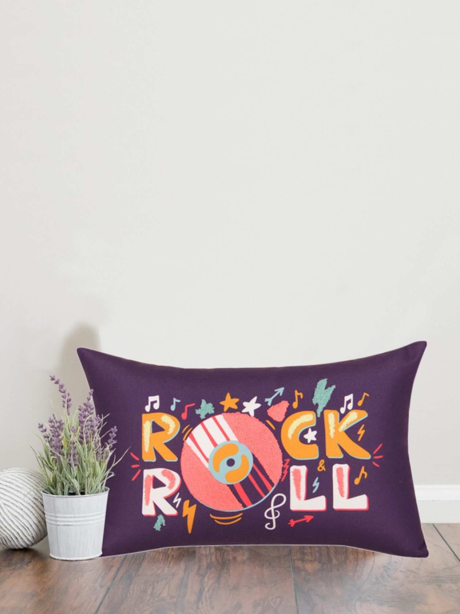 Rock And Roll Printed Cushion Cover 12x18