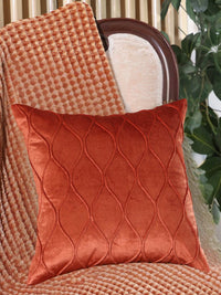 Rustic Luxe Embossed Diamond Pattern 16x16 Inch Cushion Cover - Pack of 2