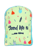 Blue Window Printed Shape Cushion for Kids
