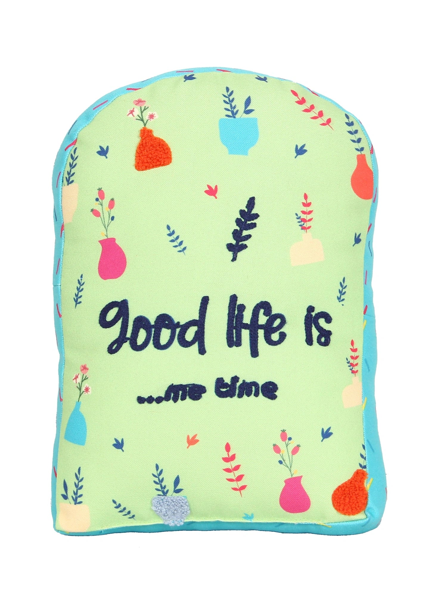 Blue Window Printed Shape Cushion for Kids
