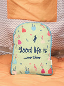 Blue Window Printed Shape Cushion for Kids
