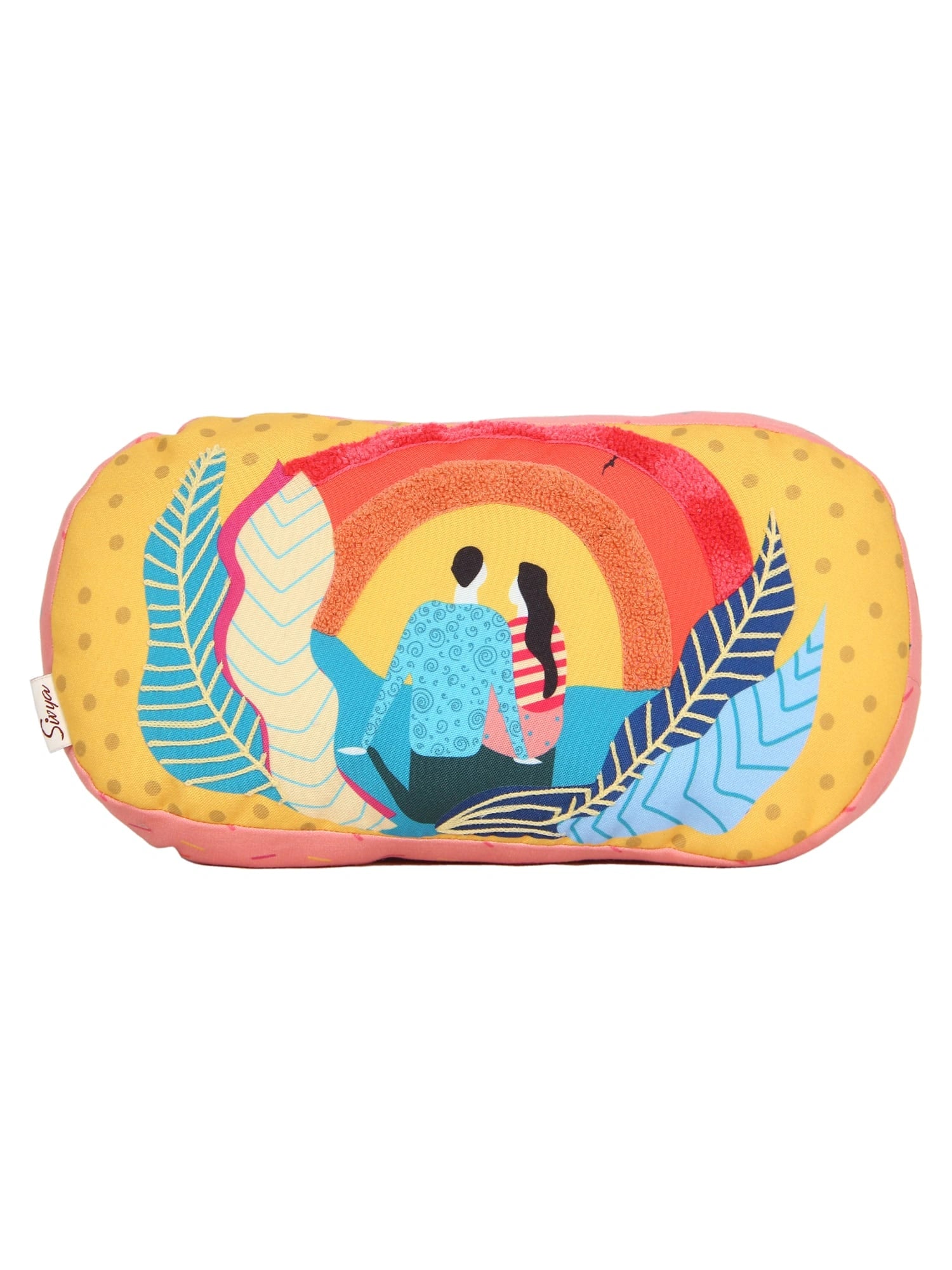 Blue Capsule Printed Shape Cushion for Kids