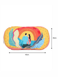 Blue Capsule Printed Shape Cushion for Kids