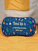 Blue Capsule Printed Shape Cushion for Kids