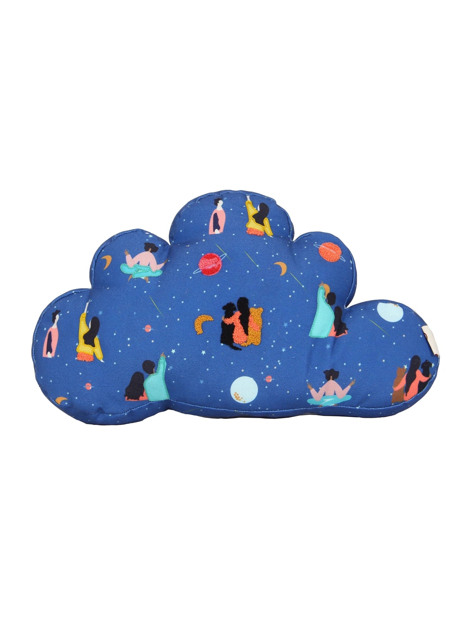 Blue Cloud Printed Shape Cushion for Kids