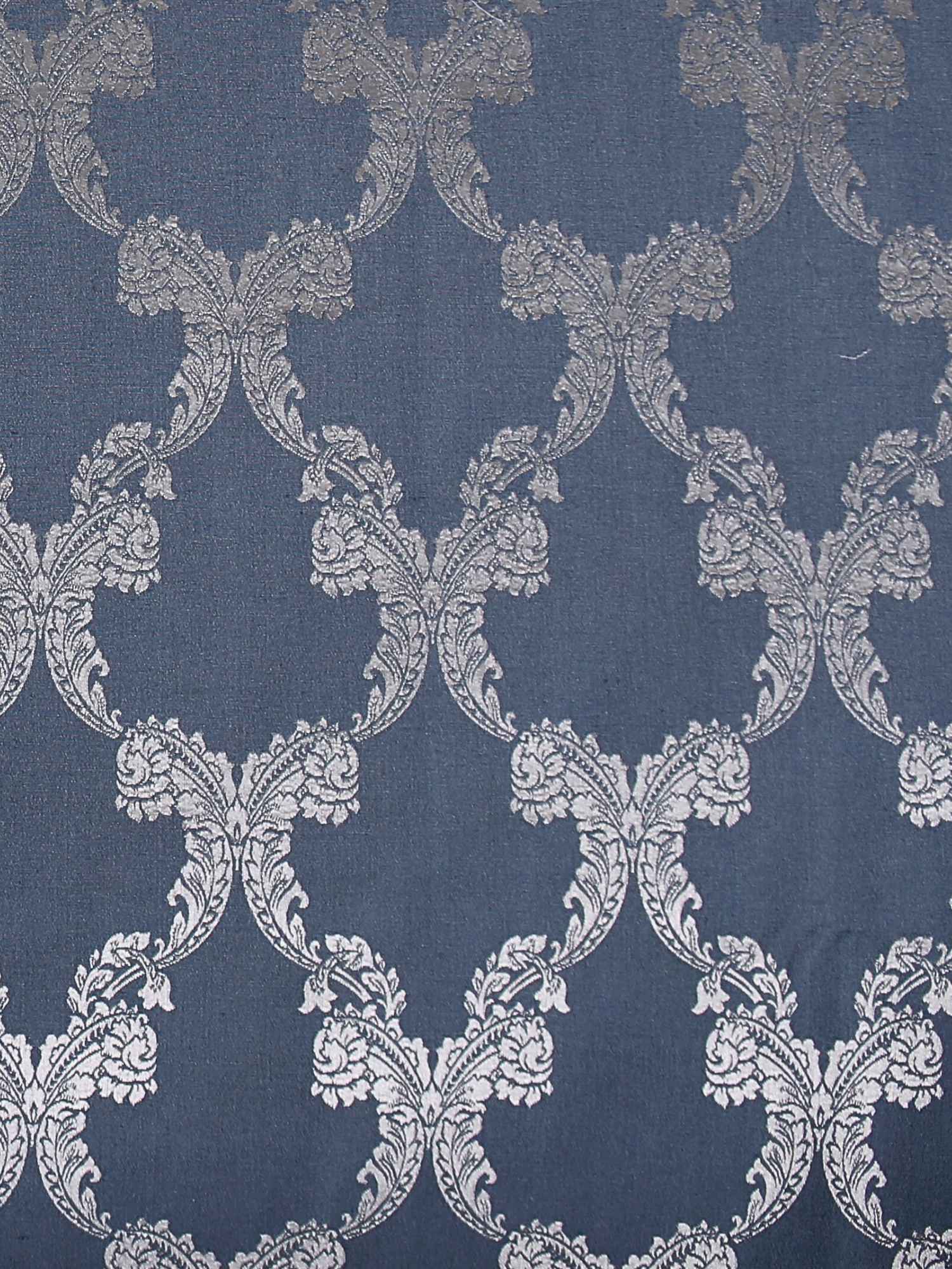 Blue Ogee Jacquard Bed Cover Set with 2 Pillow Covers