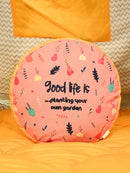 Blue Round Printed Shape Cushion for Kids