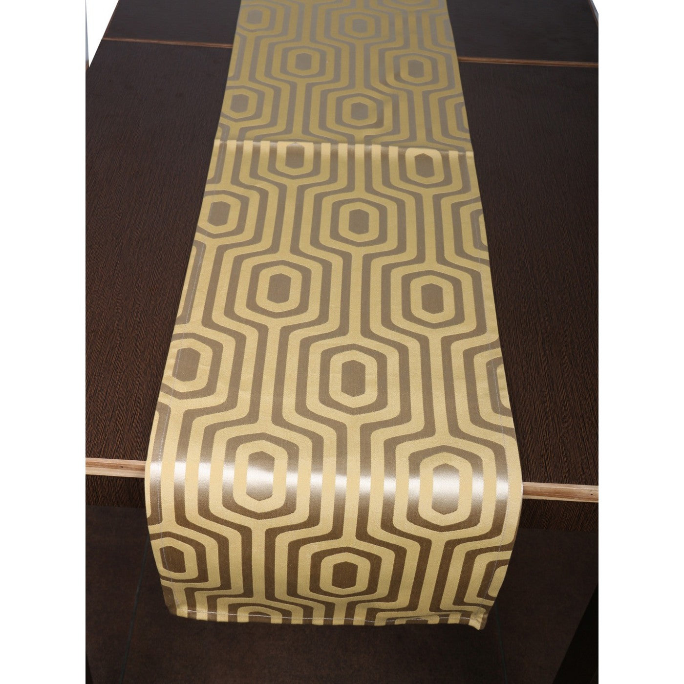 HexaChic Elegance Woven Wonder Cotton Table Runner