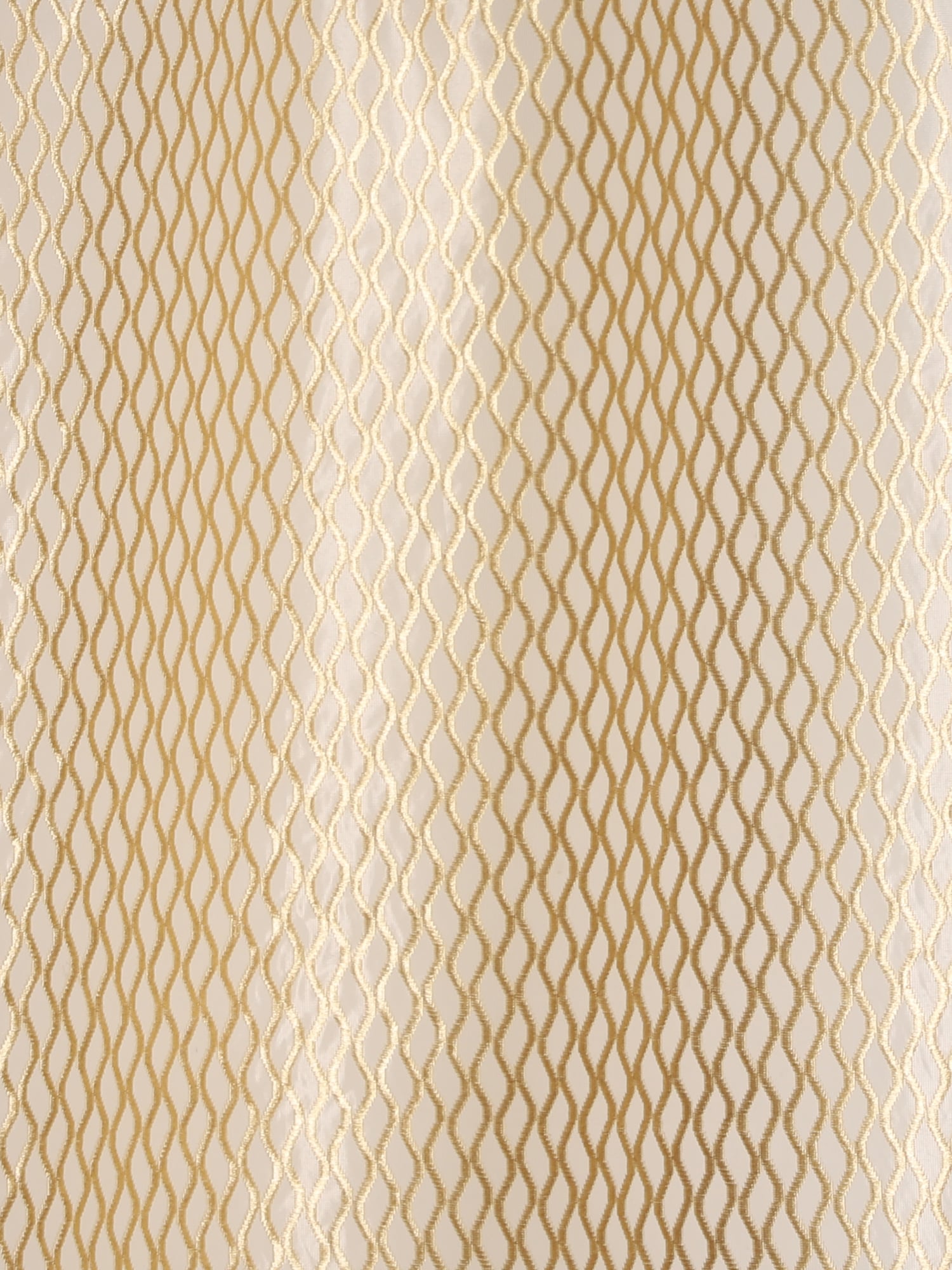 Golden Beige Self Design Tissue Shear Net Curtains