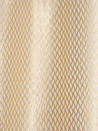 Golden Beige Self Design Tissue Shear Net Curtains