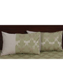 Green Ogee Jacquard Bed Cover Set with 2 Pillow Covers