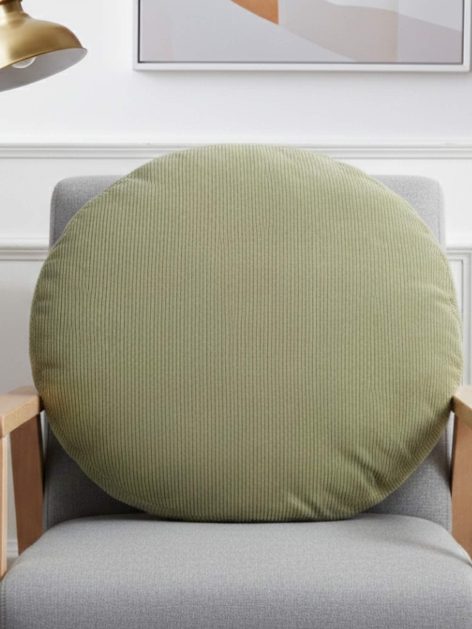 Round Shape Cushion | Brown Colour