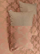 Peach Ogee Jacquard Bed Cover Set with 2 Pillow Covers