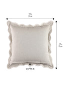 Self Flenge Cotton Cushion Covers Grey Set of 2