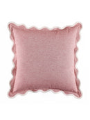Self Flenge Cotton Cushion Covers Red Set of 2