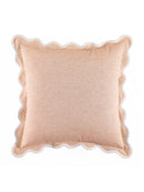 Self Flenge Cotton Cushion Covers Orange Set of 2