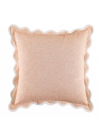 Self Flenge Cotton Cushion Covers Orange Set of 2