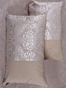 Silver Self Design Damask Bedcover With 2 Pillow Covers