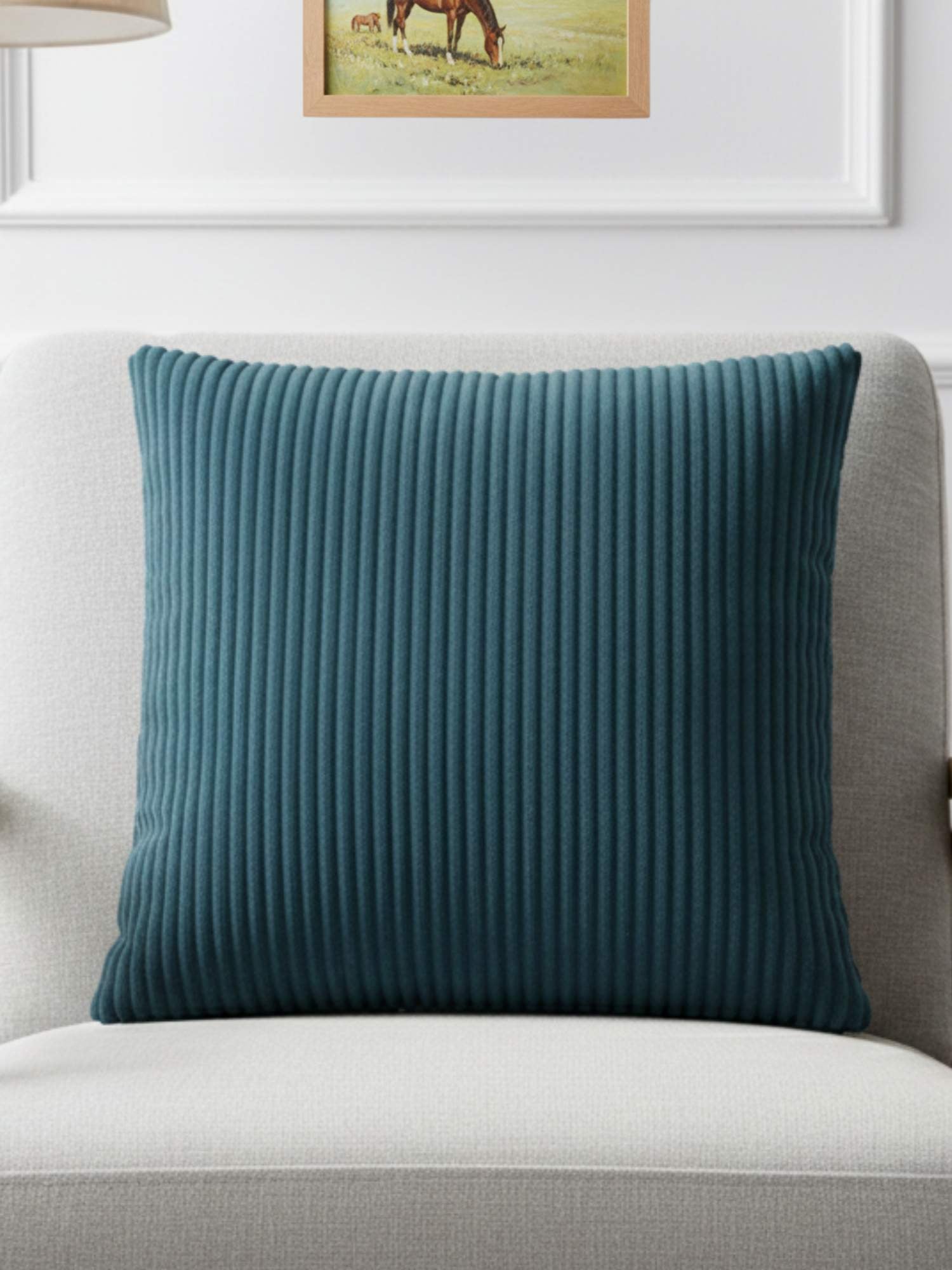 Stripe Velvet 20x20 Inch Cushion Cover - Pack of 1