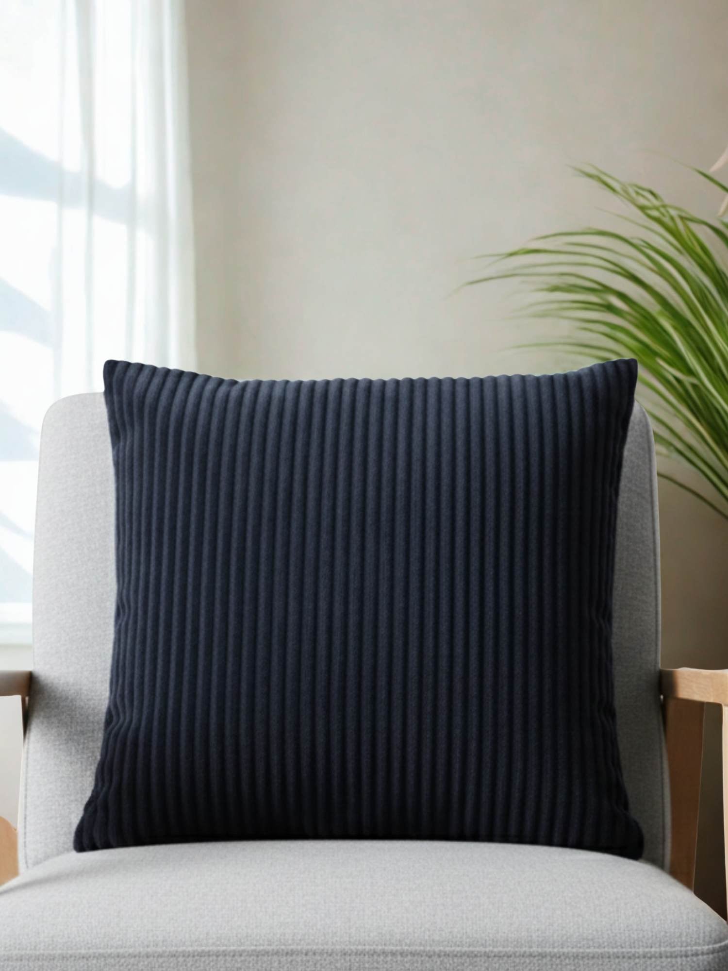 Stripe Velvet 20x20 Inch Cushion Cover - Pack of 1