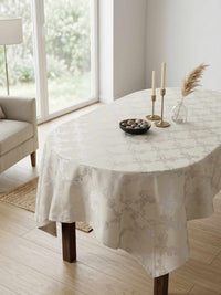 Opulent Ogee Jacquard Elegance for Your Dining Table Cover