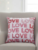All-Over Love Pattern Cushion Cover - 18x18 Inch