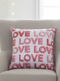 All-Over Love Pattern Cushion Cover - 18x18 Inch