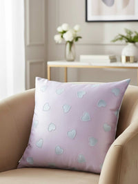 Soft Hearts Romance Cushion Cover - 18x18 Inch